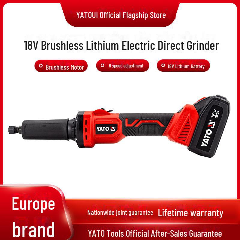 Бесщеточная аккумуляторная угловая шлифмашина YATO: Электрическая полировальная машина и гравер промышленного класса