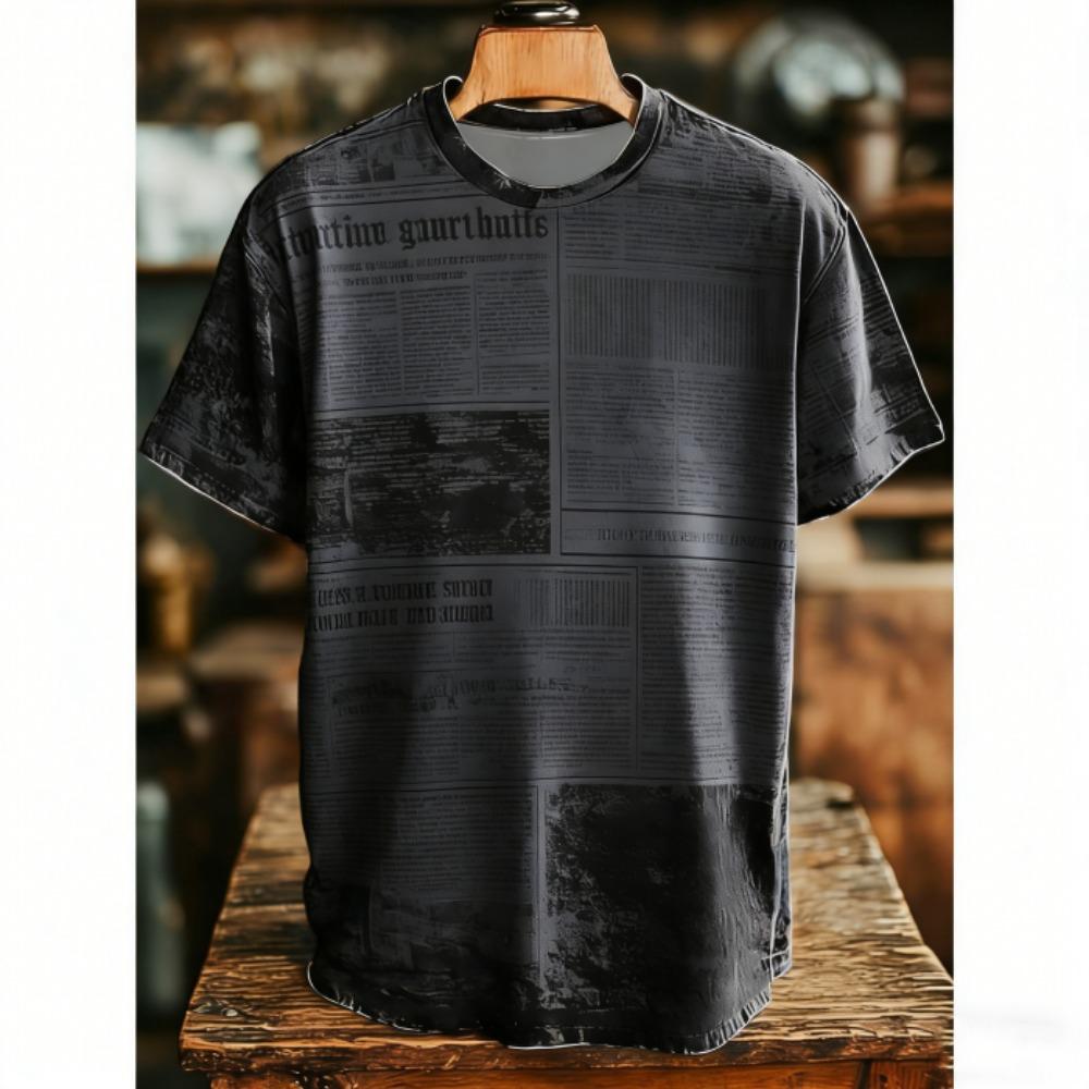 Europe America Vintage Print Men's T-Shirts Fashion Street Short Sleeve Tee Shirts Outdoor Casual Clothing T-shirt Women Tees Tops