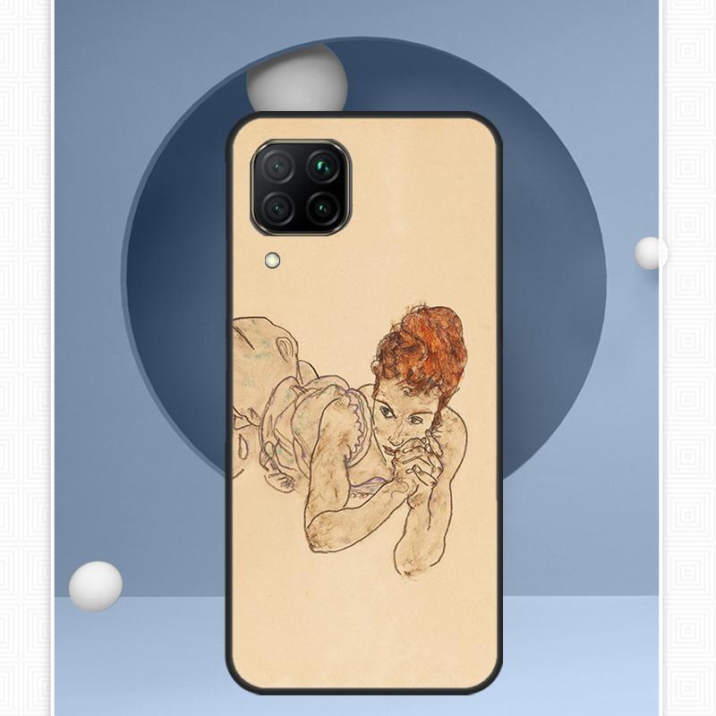 Чехол Egon Schiele для Huawei Nova 12i 12s 11i 8i Y91 Y60 Y70 Y72 Y90 Y61 9 10 SE P20 P40 Lite P30 P60 Pro