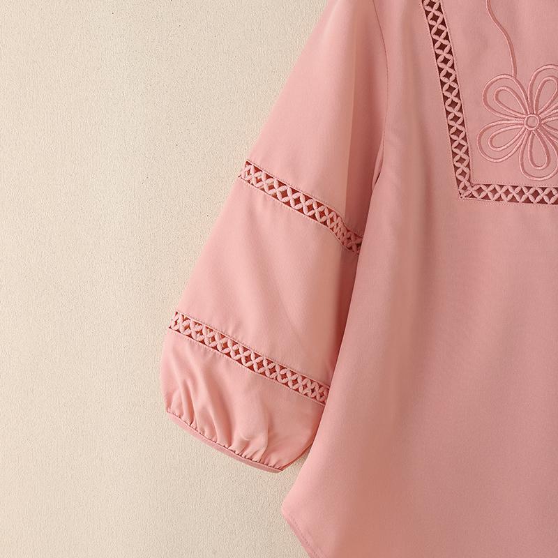 ZANZEA Женская повседневная блузка свободного кроя с V-образным вырезом и рукавом 3/4