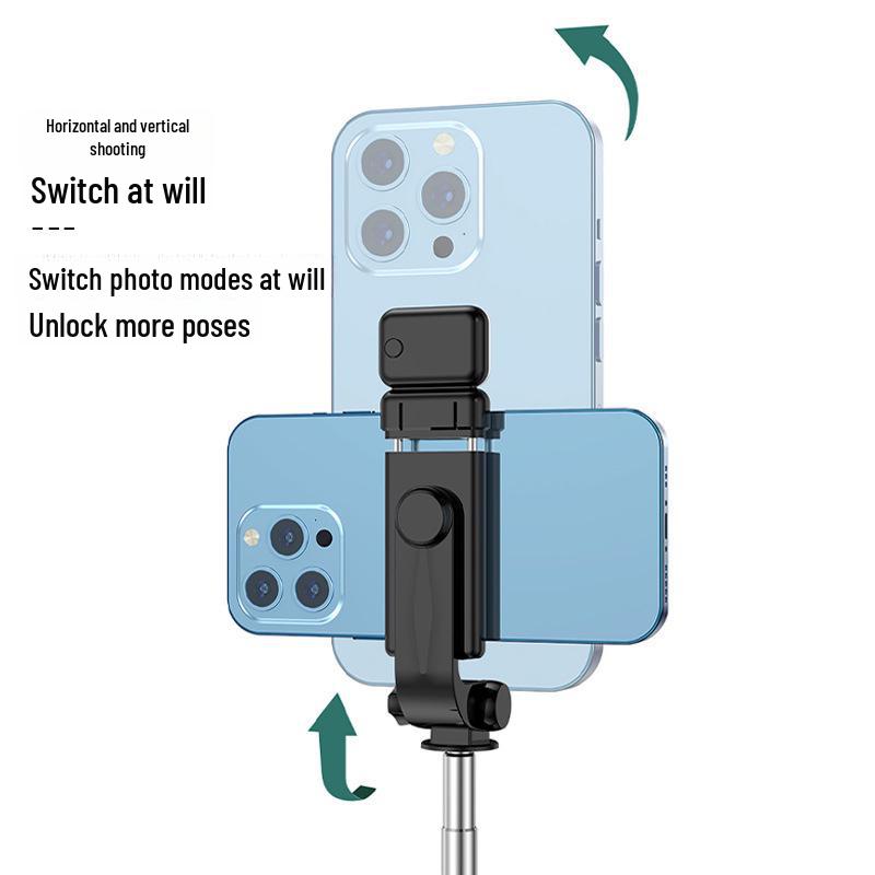 "Portable Bluetooth Selfie Stick Tripod with Fill Light for Mobile Photography"