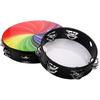 Rainbow Wood Hand Held Drum Double Row Children's Drum Kids Toy Tambourine  Percussion