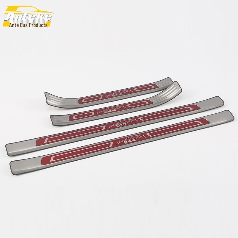 18 CC Яркие накладки на пороги и бампер багажника, защищающие от царапин, наклейки на приветственные педали