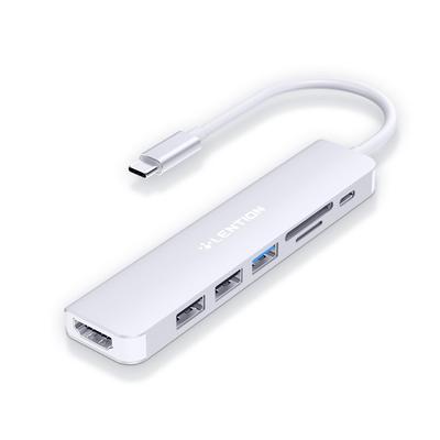 LENTION USB C Хаб Кардридер Micro 100 Вт PD Питание 4K HDMI Адаптер для преобразования Type C Тонкий Маленький Блок питания Док-станция для Mac Совместим с MacBook