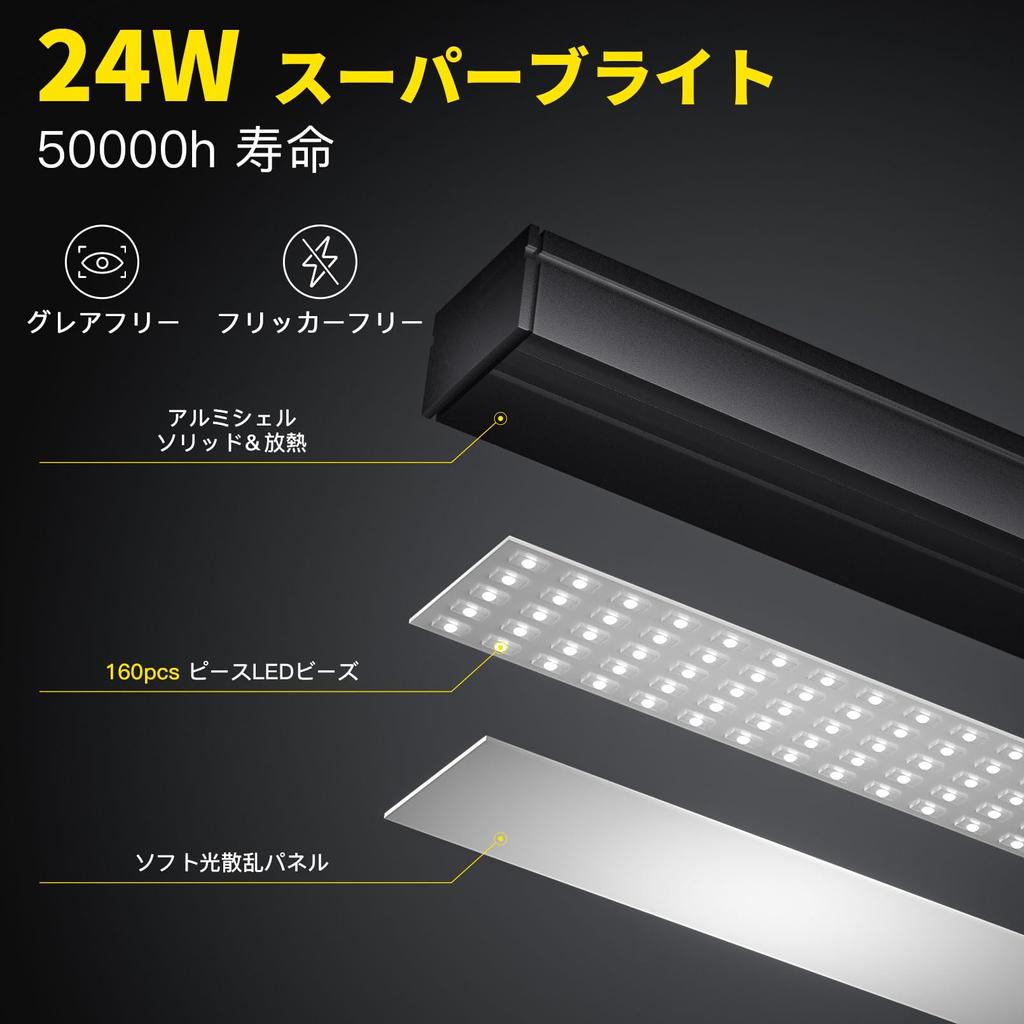 CHICLEW Desk Light LED 24W Stand Light Wide Table Light Stand Light Swing Arm Double Head Table Light 3 Color Lighting Stepless Dimming Architect