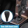 Car Shift Knob Cover Universal Shift Gear Cover Zipper Style Decorative Black