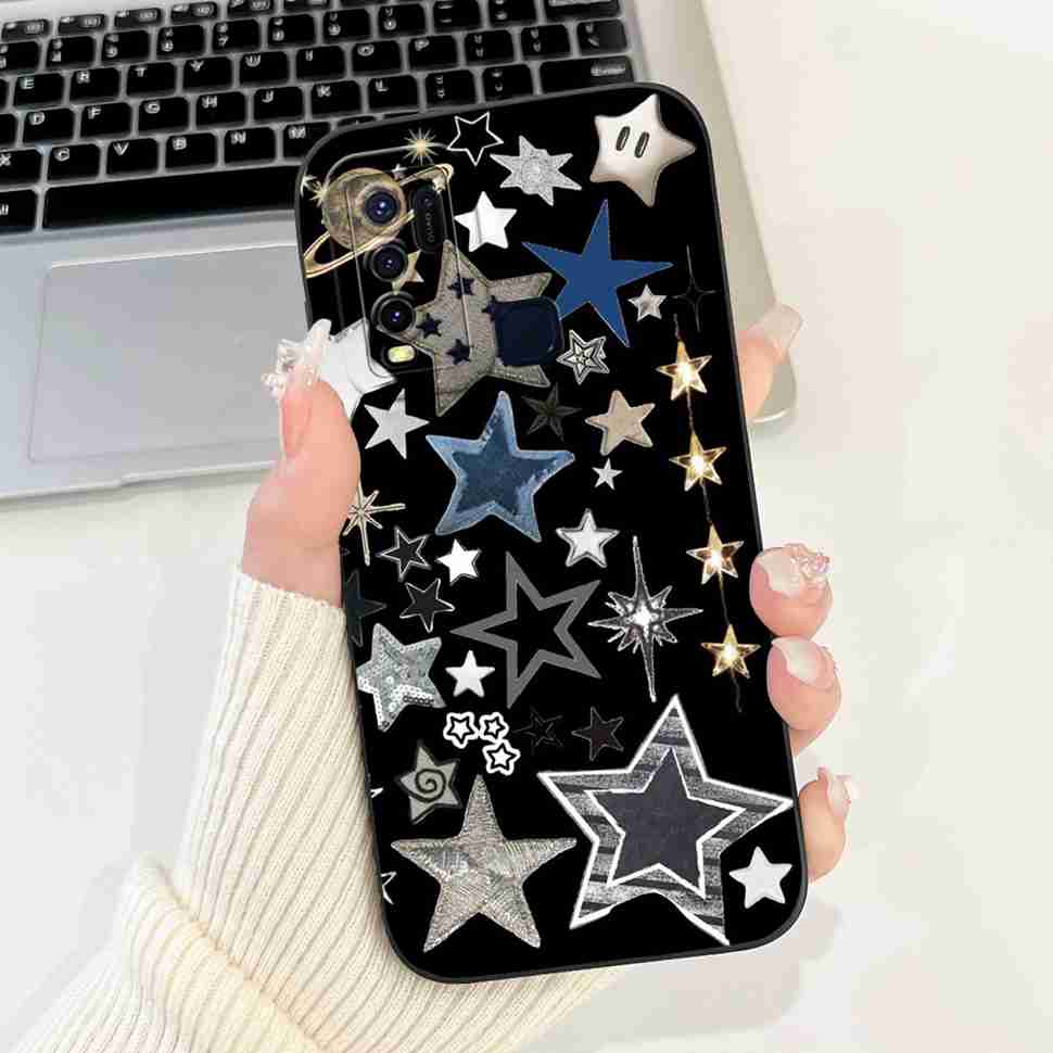 For vivo Y50 2020 1935 6.53" Case Cherry Girl Soft Silicone Cover Cartoon Rabbit For Vivo y50 VIVO Y50 V1965A Phone Cases Bumper