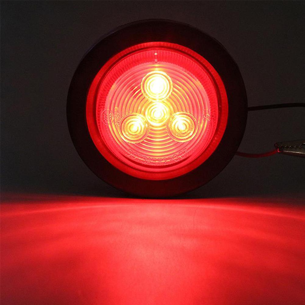 2 шт. 4 светодиодных мигающих фонаря для грузовика 10-30 В светодиодные габаритные огни для прицепа, тягача, проблесковый маячок, желтый, красный, для фургона, автобуса, автофургона