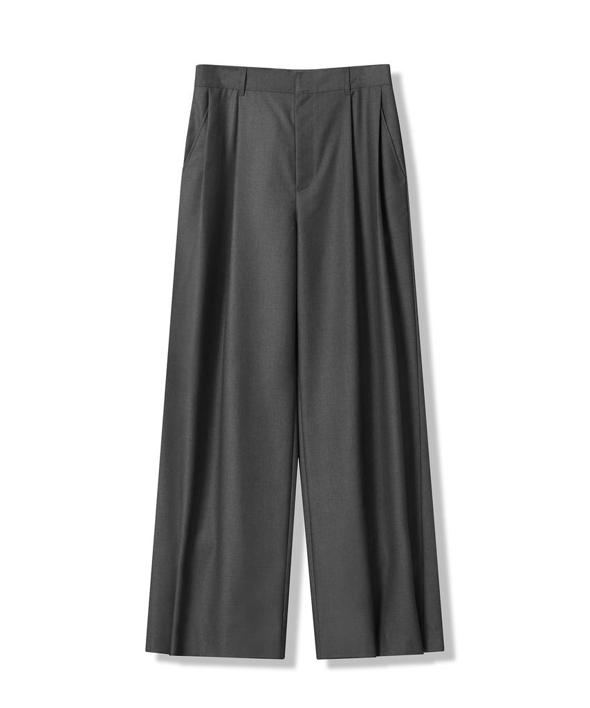 AVANDRESS Two-Tuck Slacks 101 Olive