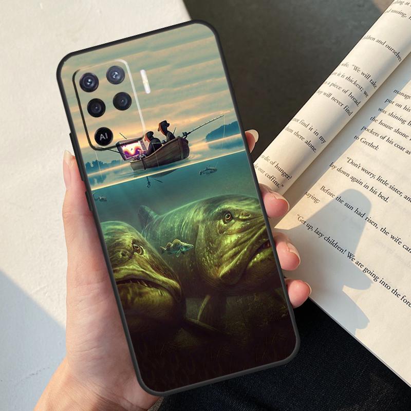 Рыбалка Чехол для Oppo A58 A98 A78 A18 A38 A60 A80 A40 A77 A57 A17 A74 A54 A94 A96 A76 A16 A15 A5 Pro