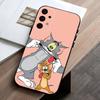 F-Funny TomS Cartoon J-JerryS  phone Case For Samsung Galaxy A73,A72,A71,A70,A53,A52,A51,Others Soft Black Shell