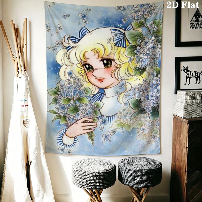 CANDY Wall Tapestry Aesthetic Wall Hanging Printed Fabric Blanket Decorative Tapestries for Bedroom Living Room Home Decor