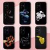 Черно-белый желтый змеиный узор Чехол для телефона для Samsung S24, S21, S22, S23, S30, Ultra, S20, Plus, Fe, Lite, Note, 10, 9, 5G Черный мягкий чехол