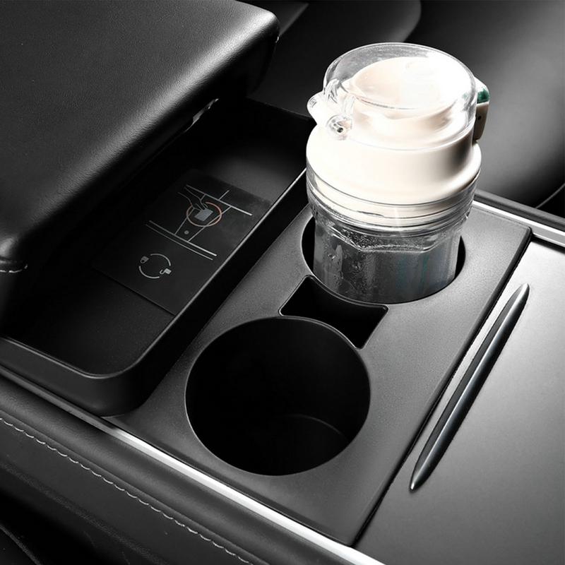 Car Cup Holder For Tesla Model 3 /Y Silicone Center Armrest Drinking Bottle Coasters Non Slip Cup Holder For Tesla Interior