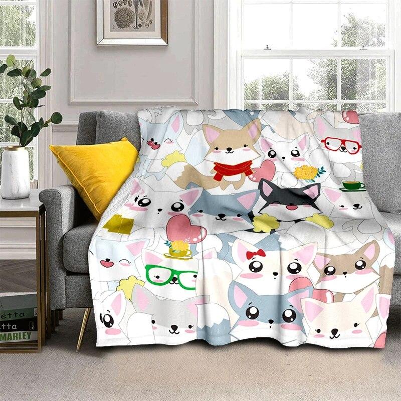 Мягкая плюшевая кровать с мультяшными животными, тонкие одеяла для пикника с героями мультфильмов, современное фланелевое одеяло Gedruckt Bettdecke Geschenk