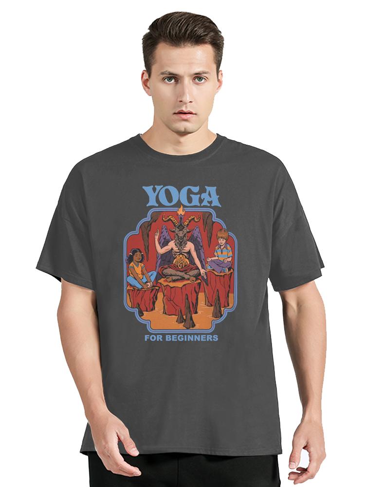 Бафомет Йога Полулотос Аксессуары Футболка для мужчин женщин Дьяволы Ужасы Сатана Новинка Хлопок Графическая футболка Одежда Футболки