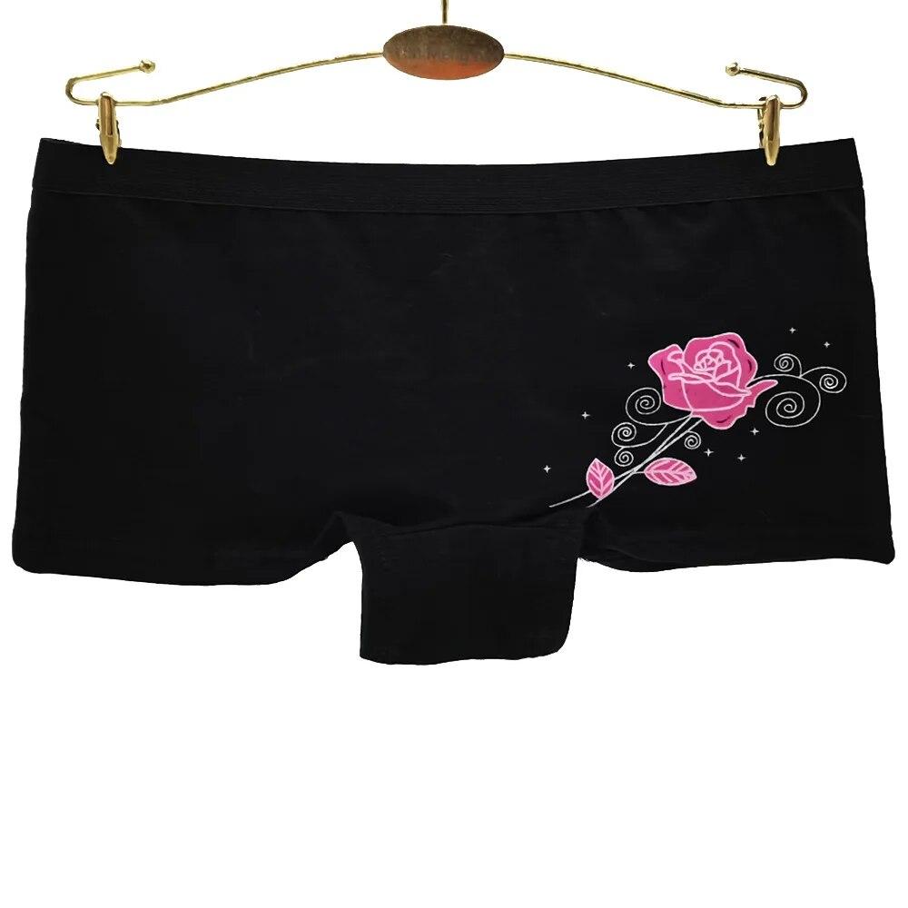 Cotton Underwear Women Girls Shorts Boxers Briefs Cute Floral Boyshorts Ladies Panties Knickers 6 Pcs/Lot