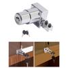 4Pcs Plunger Push Lock with Key For Sliding Glass Door Display Case Showcase Hinged Glass Cabinet Lock for 5mm-8mm Door