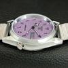 ЯПОНСКИЕ ВИНТАЖНЫЕ ОТРЕМОНТИРОВАННЫЕ АВТОМАТИЧЕСКИЕ МУЖСКИЕ ЧАСЫ SEIKO 5 С ФИОЛЕТОВЫМ ЦИФЕРБЛАТОМ a446338-1