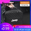 Для автомобиля Jeep Зарядный пистолет Кожаная сумка Коробка для хранения Автоаксессуары Для Jeep Grand Cherokee Wrangler JK Gladiator Compass Rene