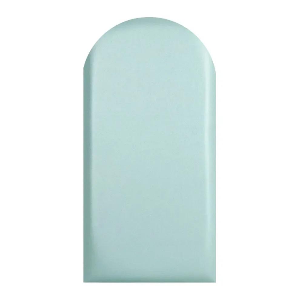 1pc 20x50cm Protective Wall Enclosure Anti-collision Soft Bag Wall Sticker Headboard Semi-circular Leather Soft Bag Headboards