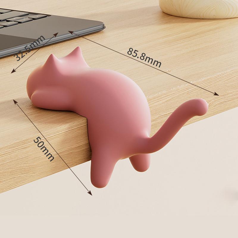 4 PCS Cat Shape Table Hook,Portable Purse and Key Hook for Desk,Suitable for Entrance Hall, Kitchen, Bedroom, Classroom, Office