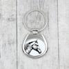 Selle Francais - Keychain with a Horse, Keychain with a Print, Personalized Pendant from the Art-Dog Brand