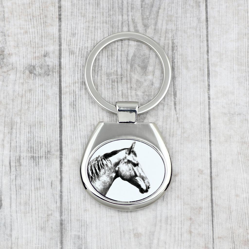 Selle Francais - Keychain with a Horse, Keychain with a Print, Personalized Pendant from the Art-Dog Brand