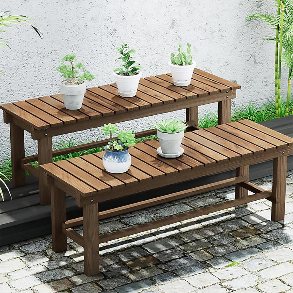 Уличная скамейка, Деревянная садовая скамейка на 2 персоны, Всепогодная, Устойчивая к погодным условиям, Скамейка для патио, Уличная скамейка для сада, веранды, патио, балкона, у бассейна, парка, 35,4''