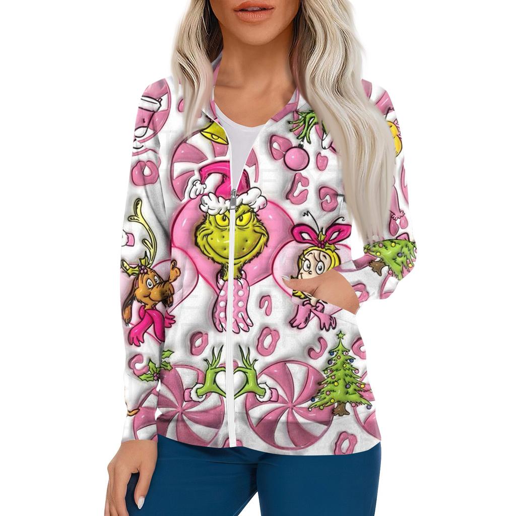 Женский однобортный защитный комбинезон с длинным рукавом и карманом, рабочий воротник-стойка, кардиган, куртка, топ