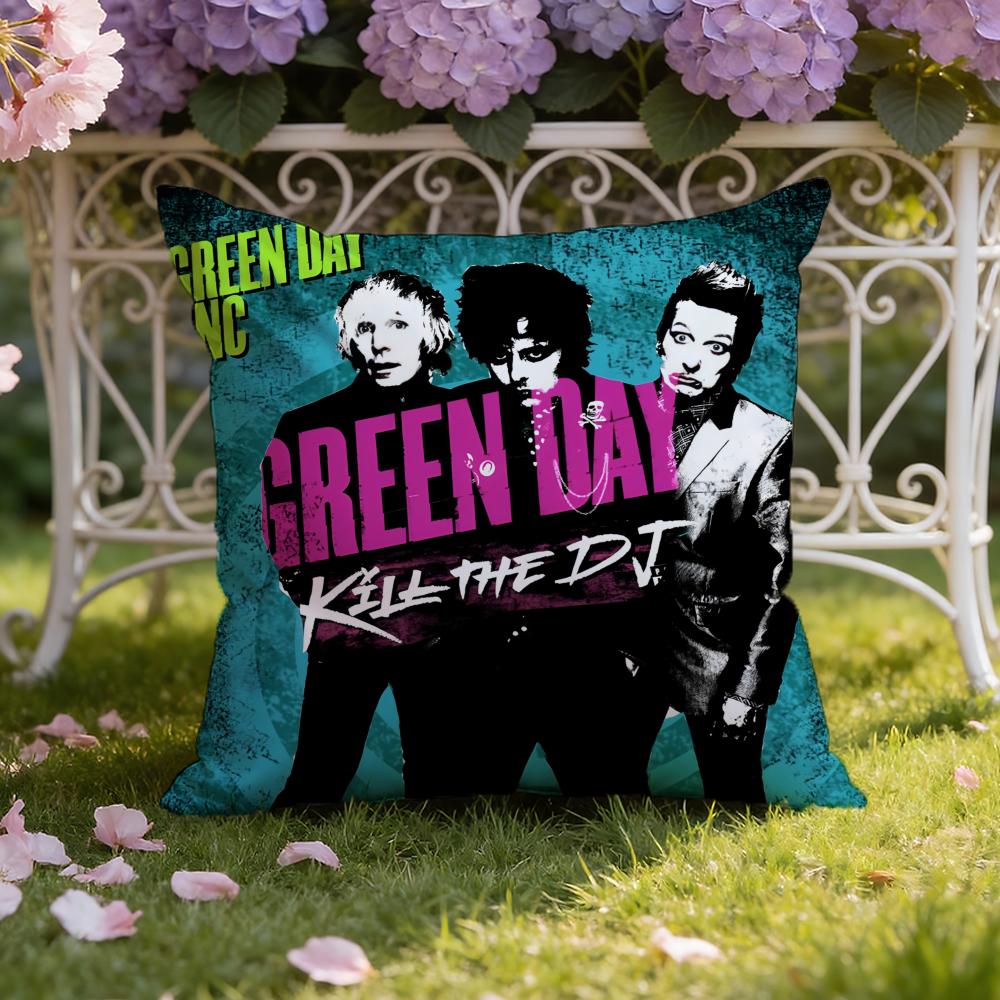 Чехол на подушку D-Green Day Band для дома и автомобиля, двойного назначения: Двусторонняя конструкция для максимального комфорта