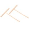 2Pcs TShaped Wooden Pancake Batter Spreader Crepe Spreader Spatula for Kitchen Use