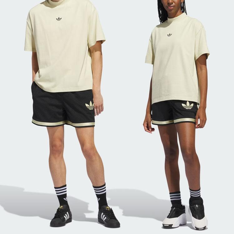 Adidas Оригинальные повседневные шорты свободного покроя Adicolor с принтом логотипа и шнурком, унисекс, черные IM9643