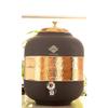 Half Hammered with Silk Finish Copper Water Pot In Grey Color, Volume - 17 LTR.