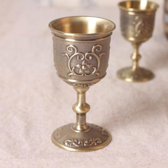 Practical Anti-fall Electroplating Nice-looking Antique Mini Wine Pot Cups Party Decor Wine Jug