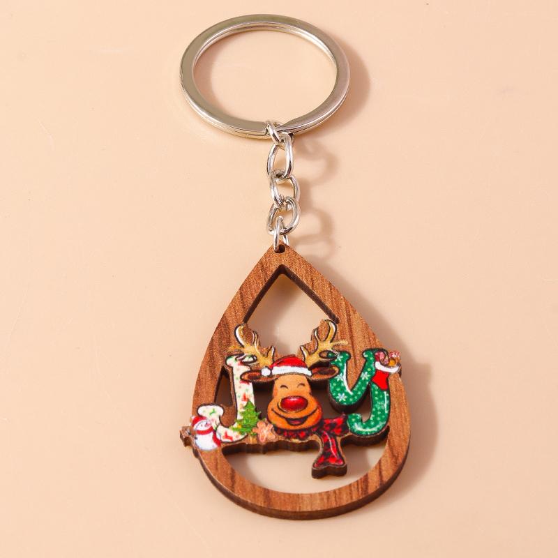 Cute Christmas Key Chain Snowman Santa Claus Key Ring Pendant for Car Key Holder Women Girls Handbag Decor DIY Jewelry Gift