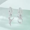 Hot Sale 925 Sterling Silver 12 Constellation Taurus Earrings Women Zircon Ear Studs Sparkling Pave Hoop Earring Jewelry Gift
