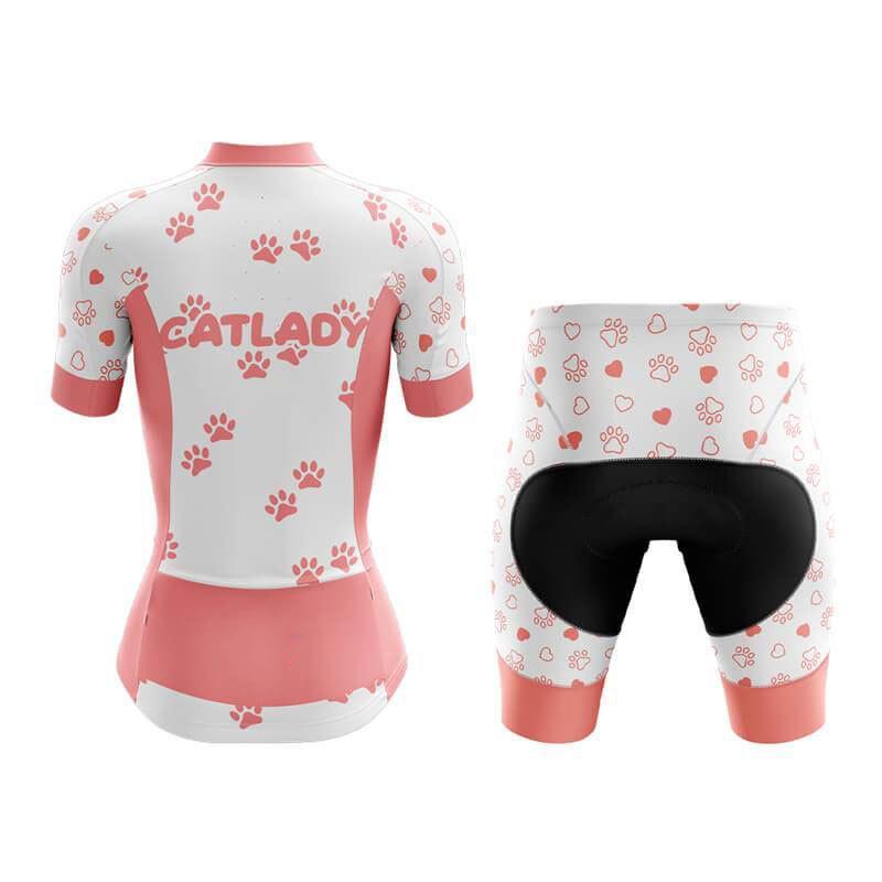 Women Cycling Jersey Set 2023 New Funny Cartoon Cat Summer Short Sleeves Cycling Clothing Breathable Quick Dry Maillot Ciclismo