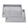2Gray Velvet Stackable Jewelry Display Tray Case For Jewellery Necklace
