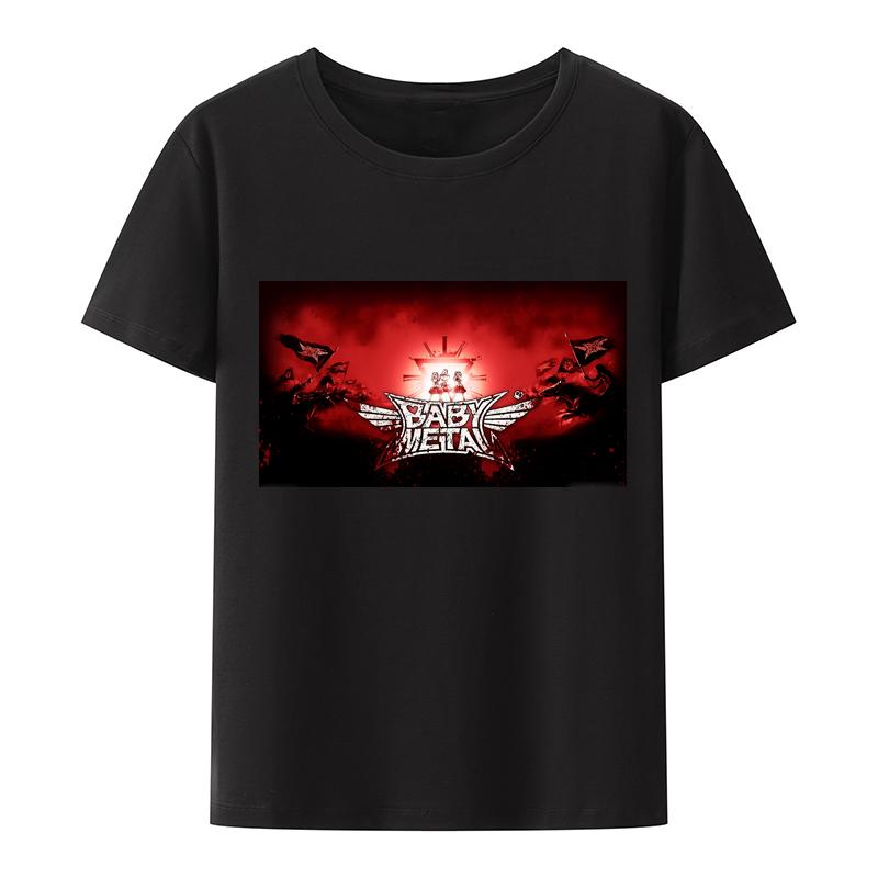 Новое поступление BABYMETAL Heavy Metal Electroacoustic Band Футболка Rock Band Унисекс и для женщин Подарочная футболка для отдыха на улице в стиле хип-хоп Модная футболка