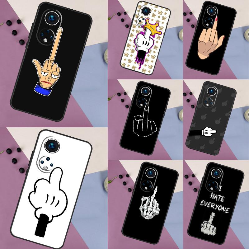 Cartoon Middle Finger Case For Honor Magic 5 Pro 50 70 90 Lite X6 X7 X8 X9 8X 9X Honor X7a X6a X8a X9a X9b Cover