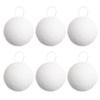 6Pcs 4/6/8CM Christmas Snow Ball White Foam Reusable Wedding Holiday Decoration Xmas Tree Hanging Ball Ornament Pendant