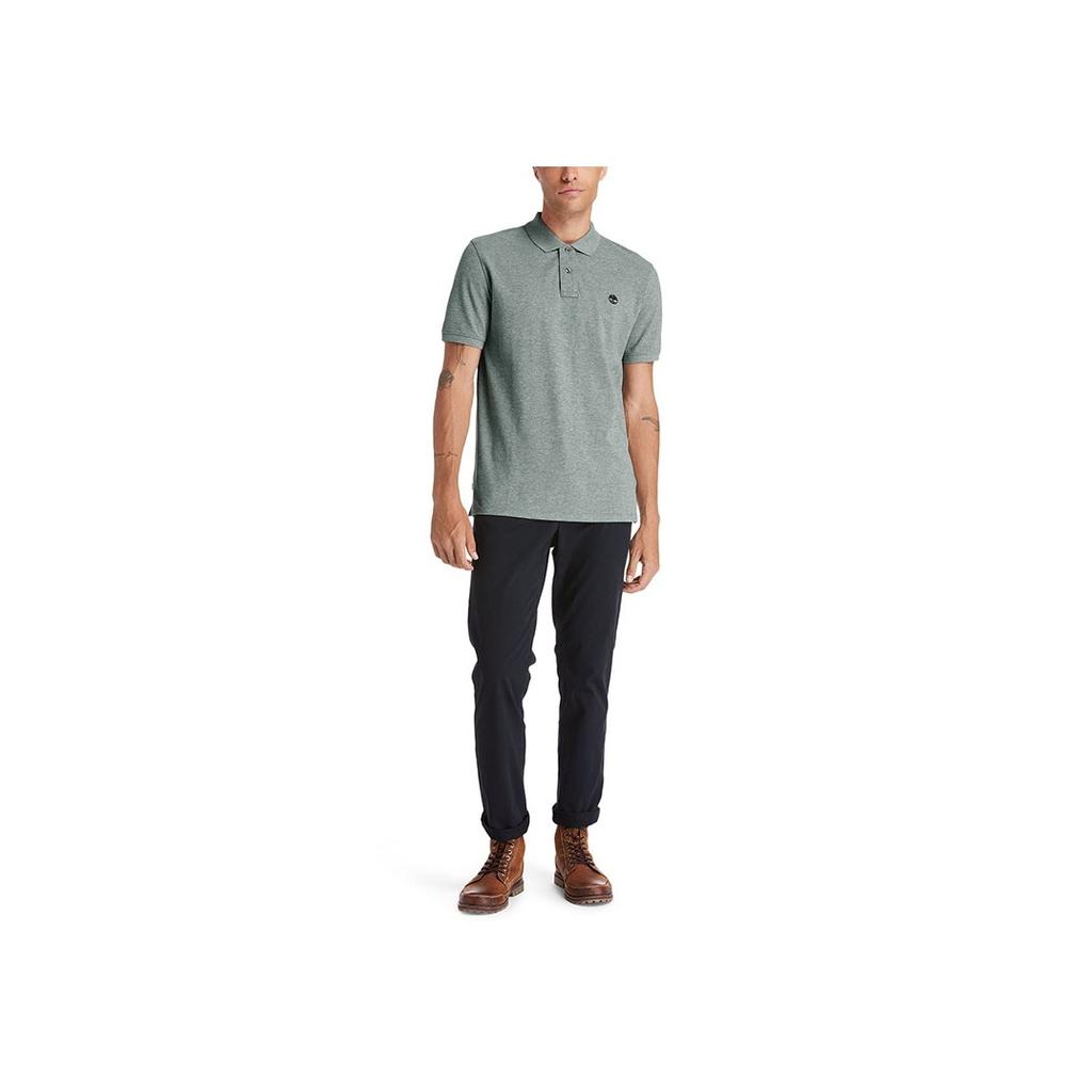 Timberland Повседневная рубашка поло с коротким рукавом Мужские рубашки поло Серый A24H2-052