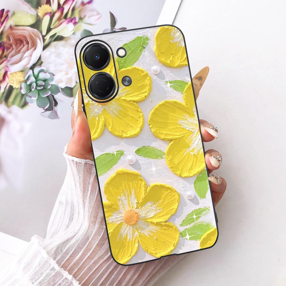 For Tecno Spark GO 3 5G Case KN3 Colorful Flowers Luxury Painted Cover Soft TPU Phone Case For Tecno Spark GO 3 SparkGo 3 Fundas