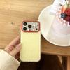 Милый Желтый Глиттерный Чехол-Кошка Для iPhone 17 Pro 16 15 14 Pro Max с Красной Рамкой Ударопрочный 16 17 15pro Защитный Чехол Cas