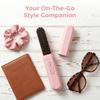 Mini Cordless Hair Straightener Brush Portable USB Rechargeable Straightening Comb, 2-in-1 Curling & Straightening Styling Tool
