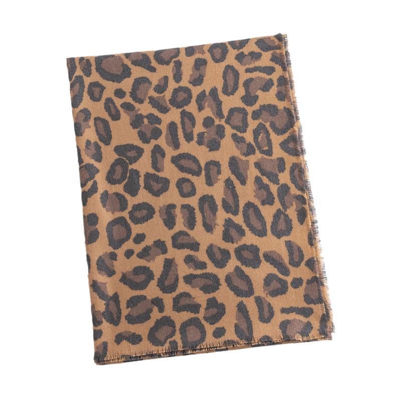 DayApril Leopard Print Imitation Cashmere Scarf