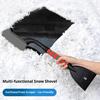 Автомобильная лопата для снега, щетка, скребок для удаления льда, съемный, выдвижной, многоцелевой зимний инструмент для очистки с пенопластовой ручкой и снеговым желобом