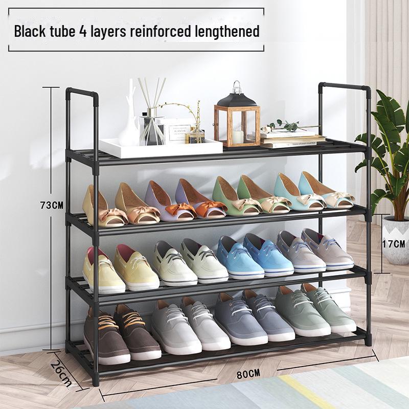 Металлическая полка для обуви: Пылезащищенный, многослойный, смелый стиль для хранения в прихожей