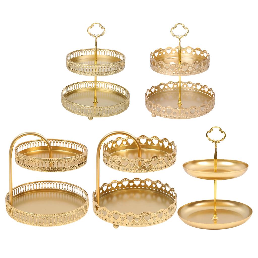 2-х уровневая подставка для фруктов и овощей на кухонную столешницу, экономящая место, поднос для хранения закусок, подставка для конфет